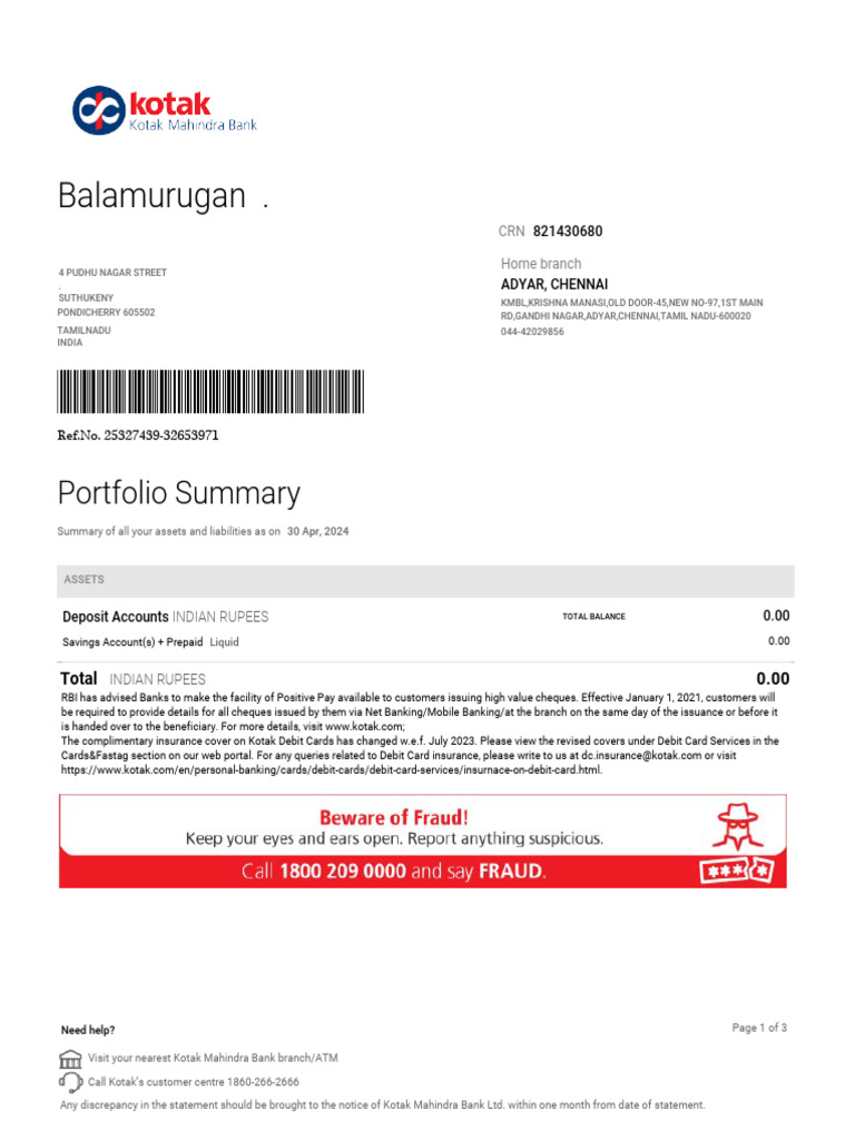 Kotak Debit Card Insurance Update | PDF | Banks | Debit Card