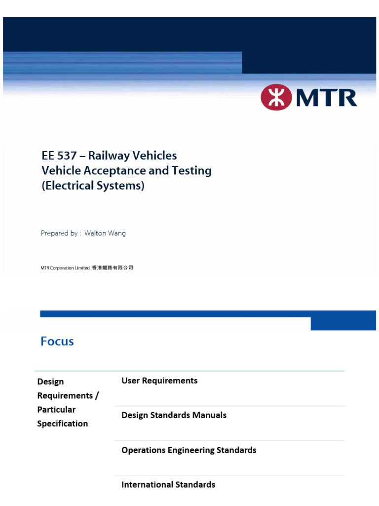 Railway Vehicle Electrical Testing Standards | PDF | Electromagnetic ...