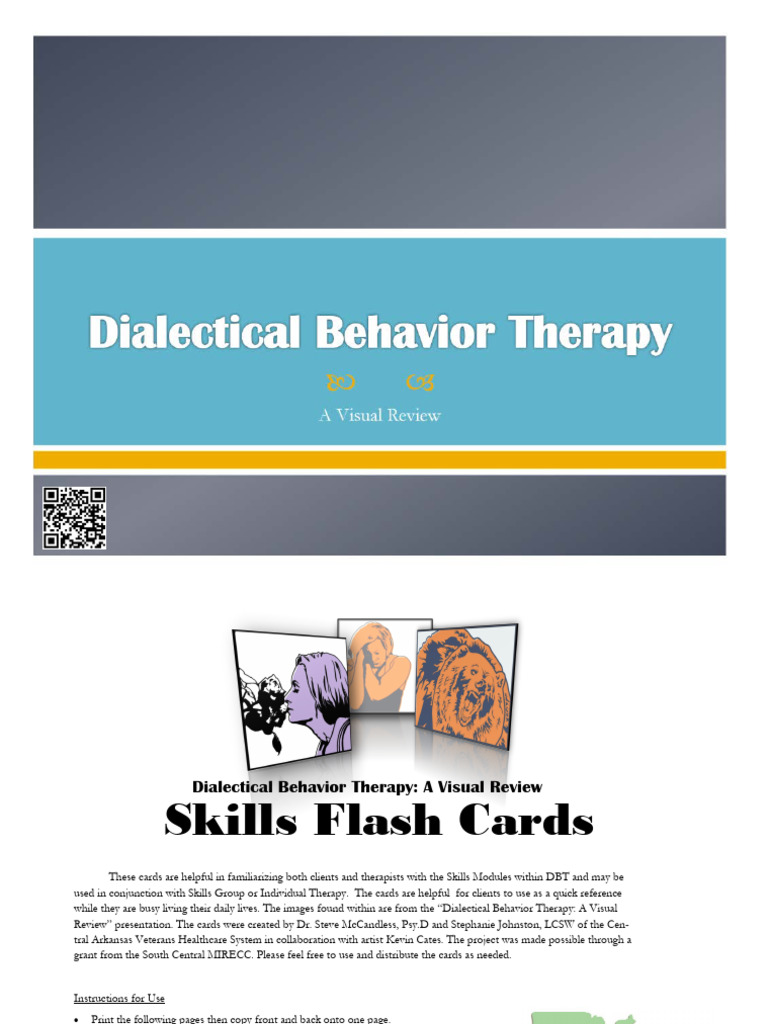 DBT Skills Flash Cards Guide | PDF | Dialectical Behavior Therapy | Shame