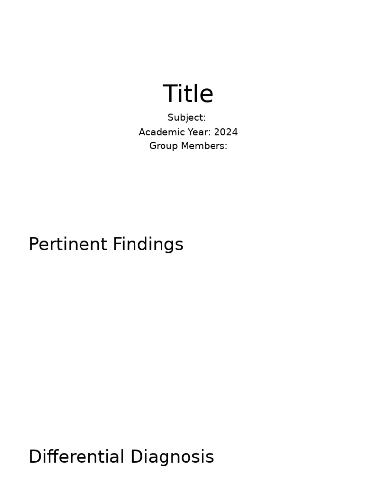 2024 Medical Case Study Overview | PDF