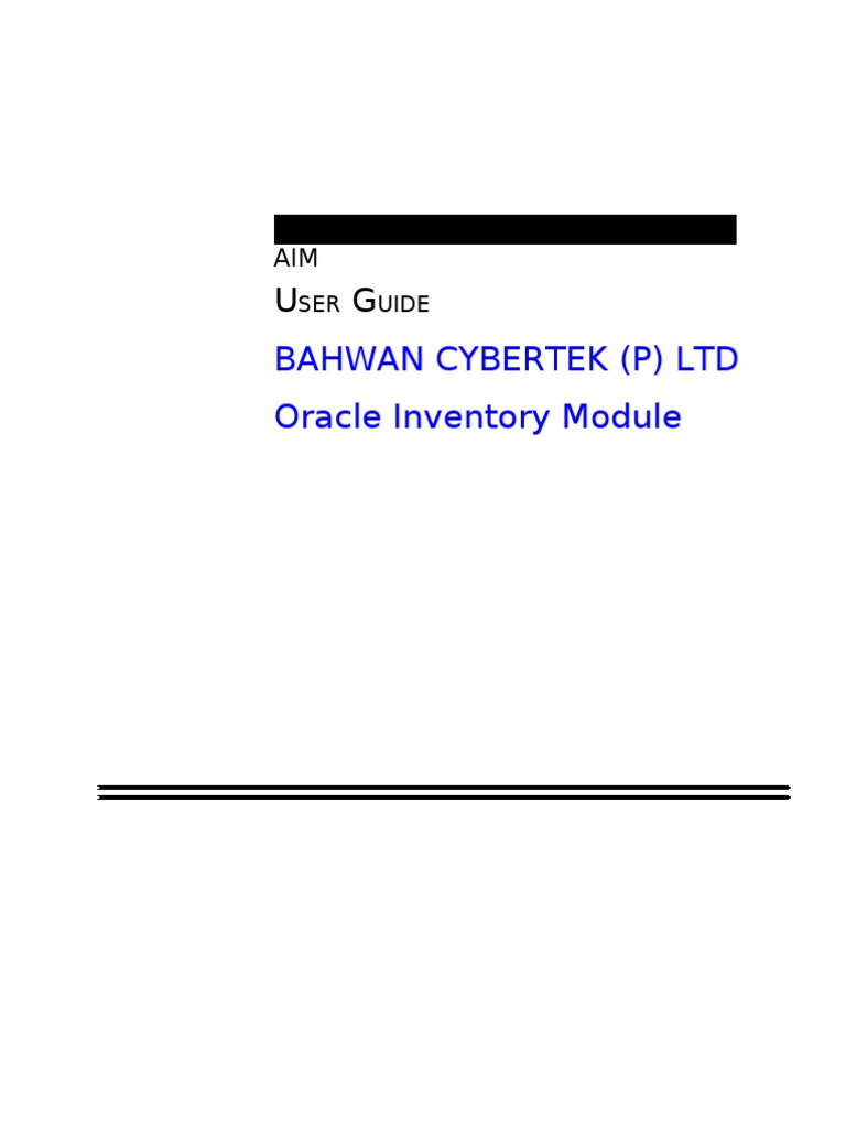 Oracle Inventory Module User Guide | PDF | Inventory | Receipt