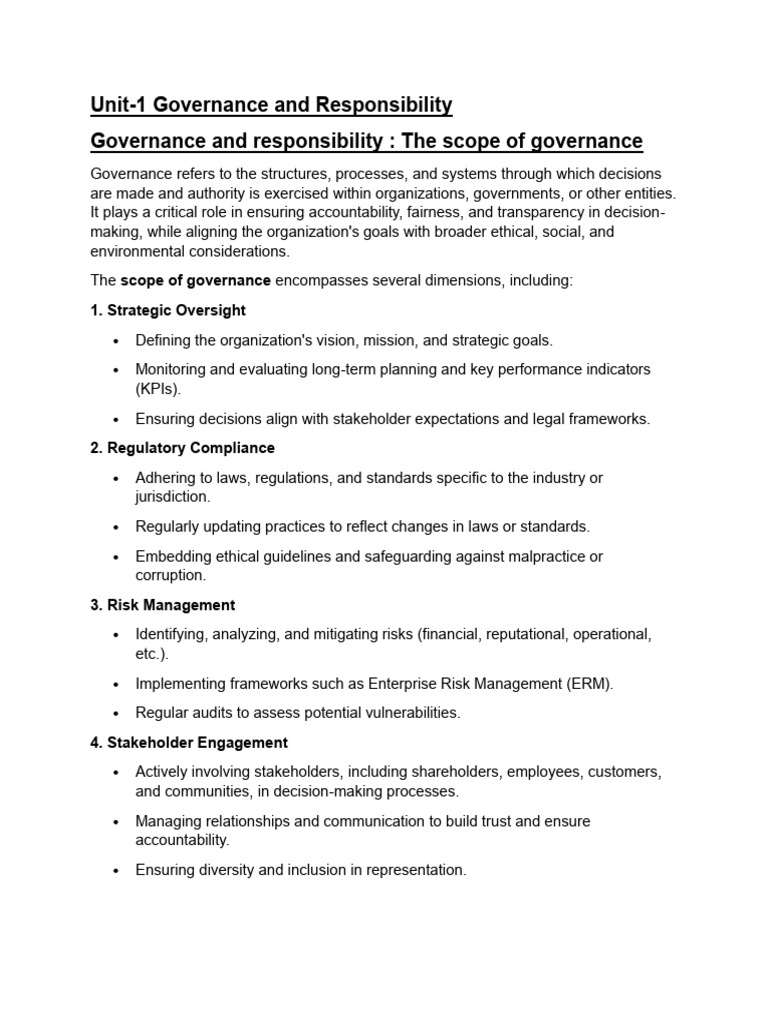 Governance and Agency Relationships Overview | PDF | Corporate Social ...