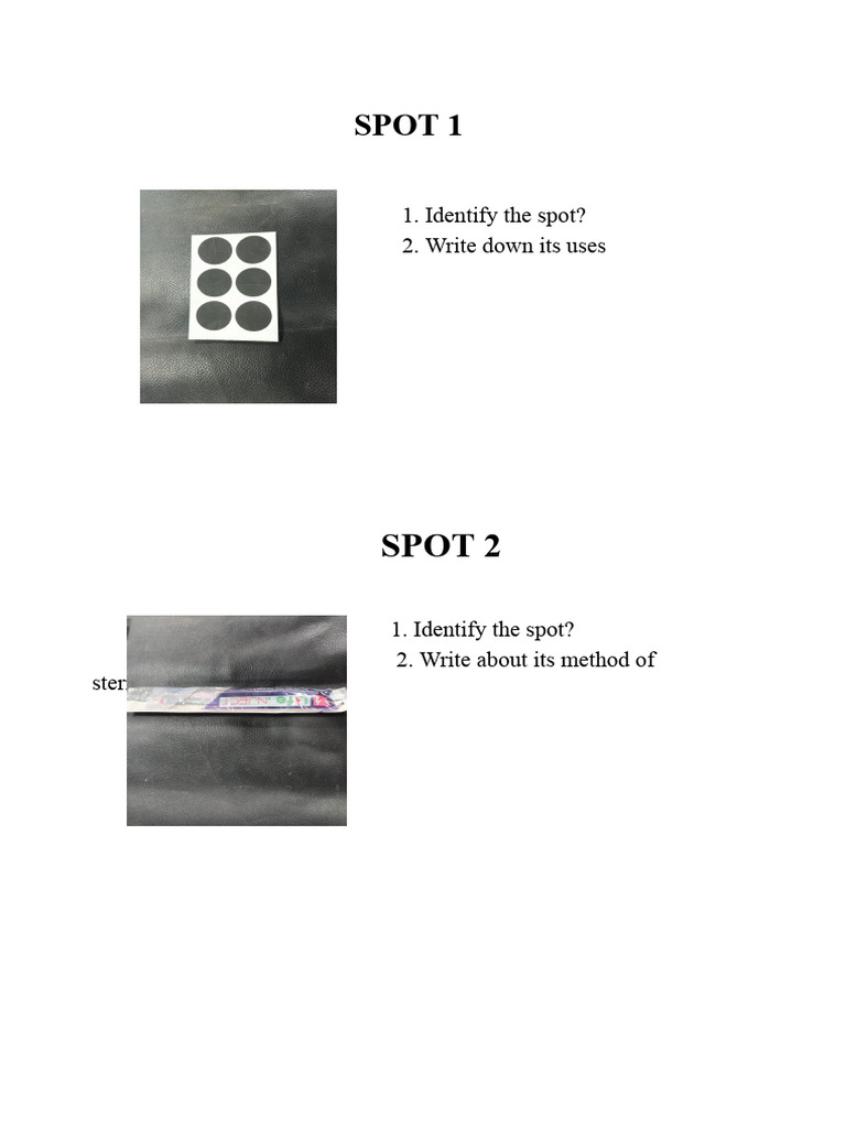Identification and Uses of Medical Spots | PDF