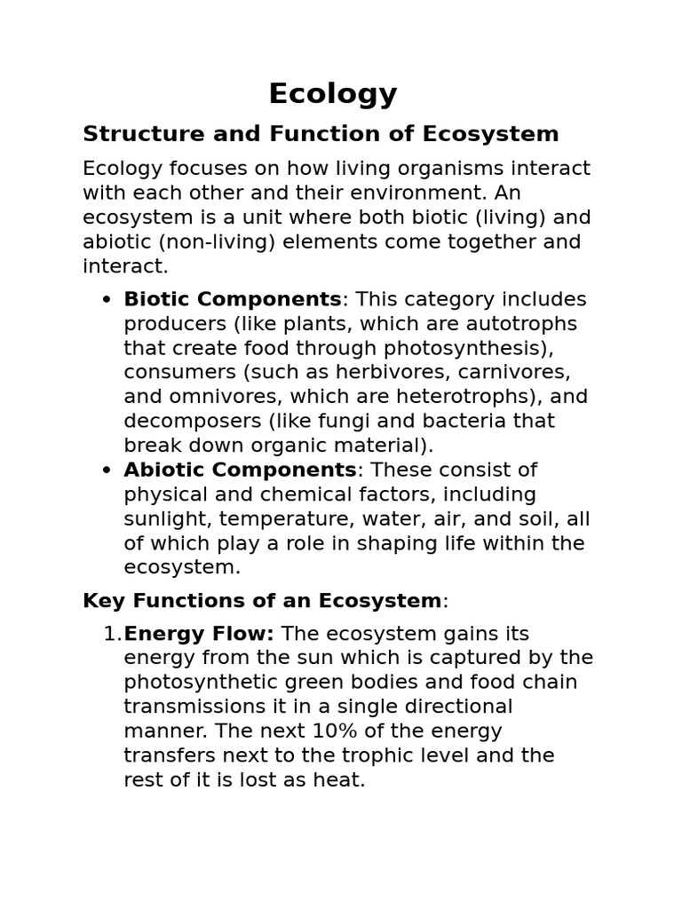 Understanding Ecosystems and Biodiversity | PDF | Ecosystem | Biodiversity