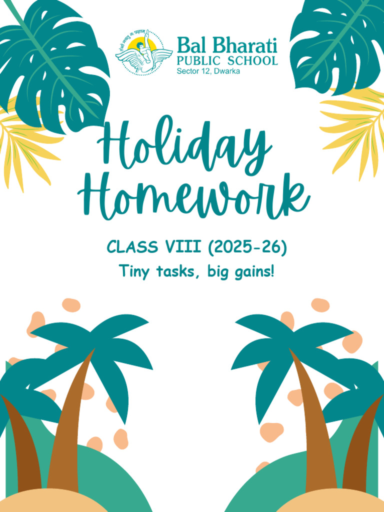 Holiday Homework Viii 2025 26 | PDF | Mathematics | Creativity