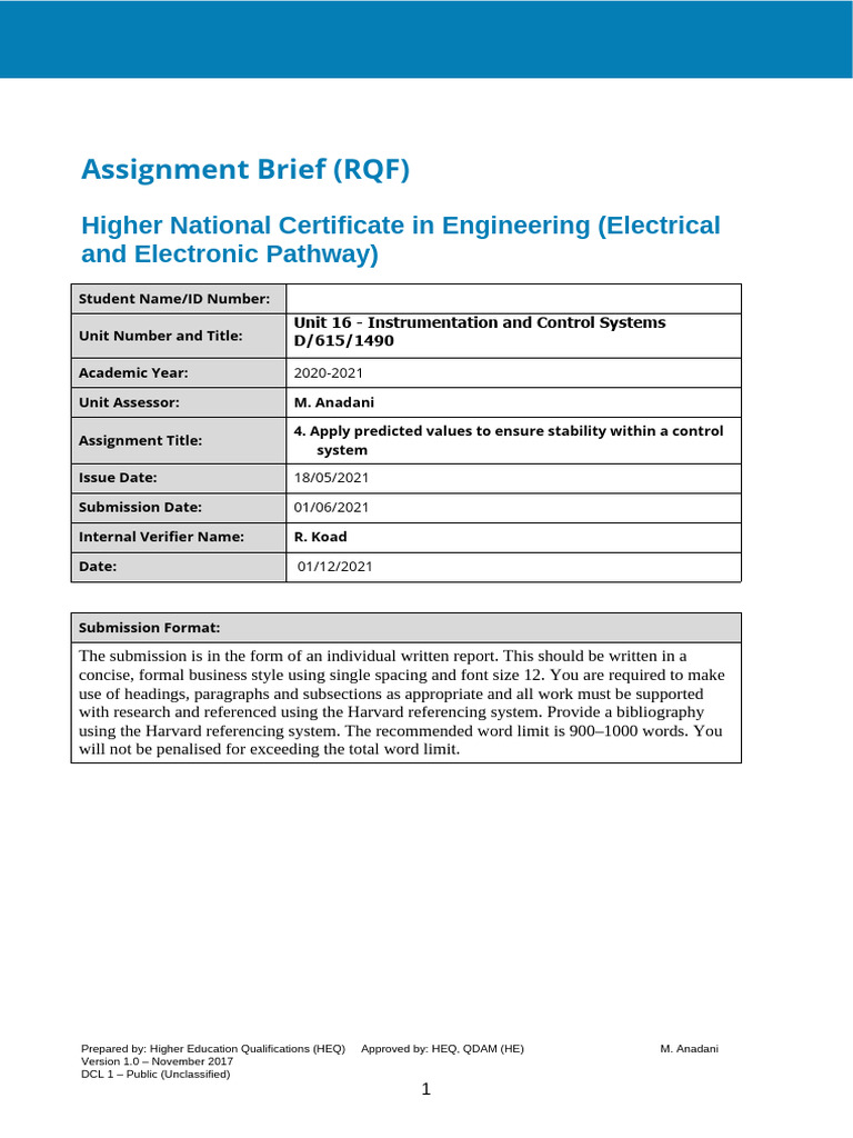 Unit 16, Assignment 4 (P9, M5, D4) | PDF