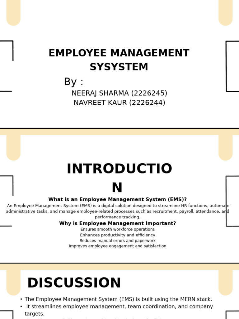 Employee Management System Overview | PDF | Computing | Information ...