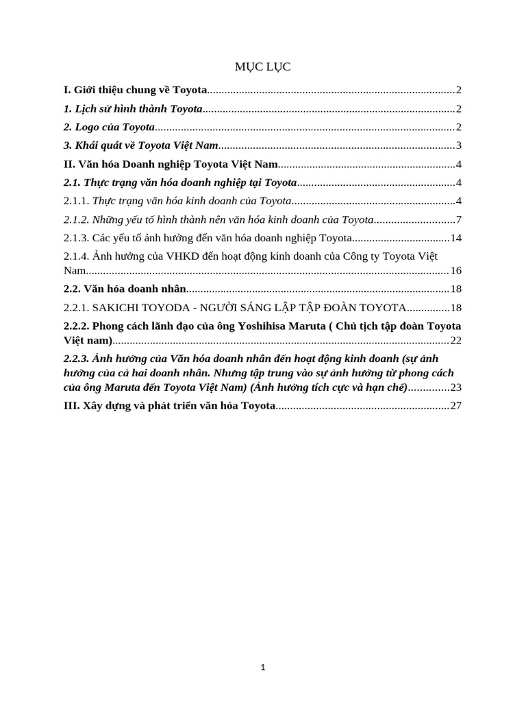 (123doc) Van Hoa Doanh Nghiep Toyota Viet Nam | PDF