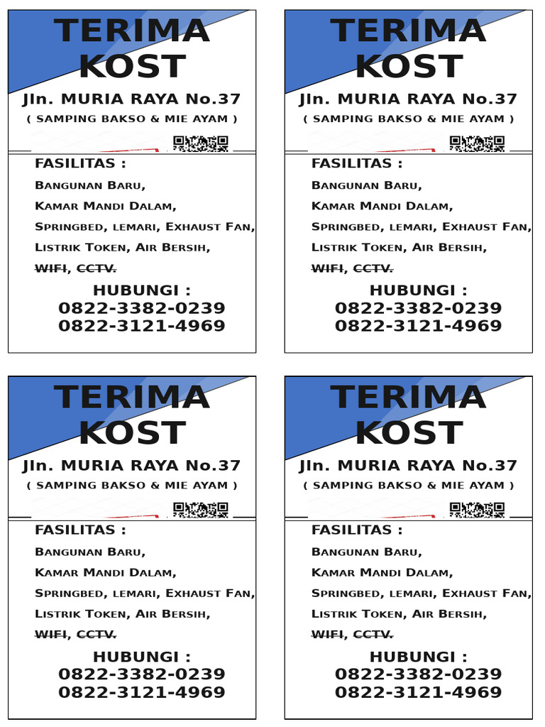Brosur Kost | PDF
