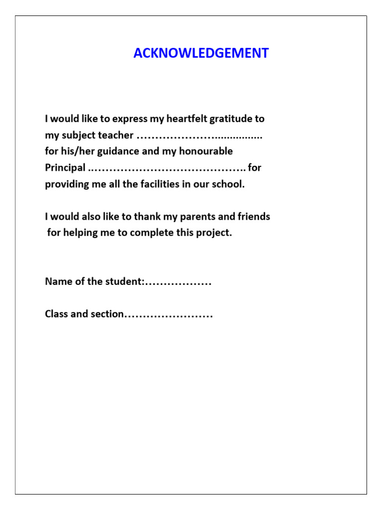 Acknowledgement | PDF