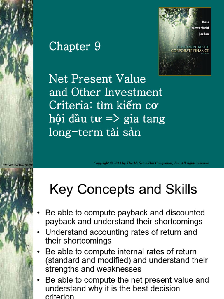 Chap 009 | PDF | Internal Rate Of Return | Net Present Value