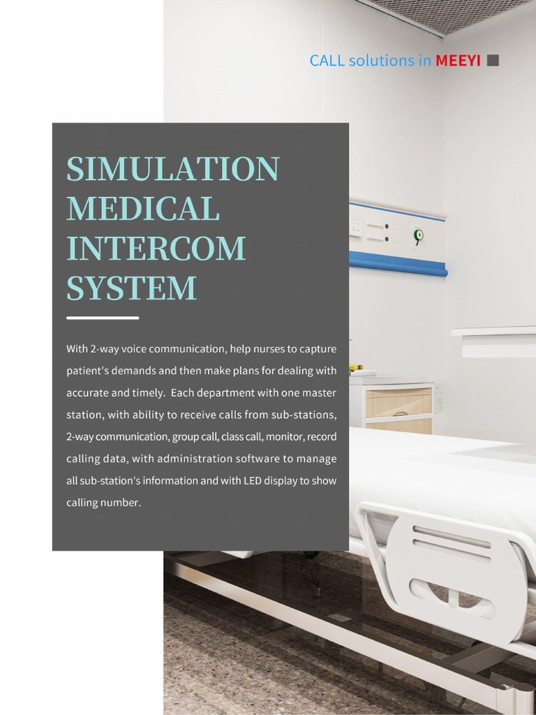 Simulation Wired Nurse Call System | PDF