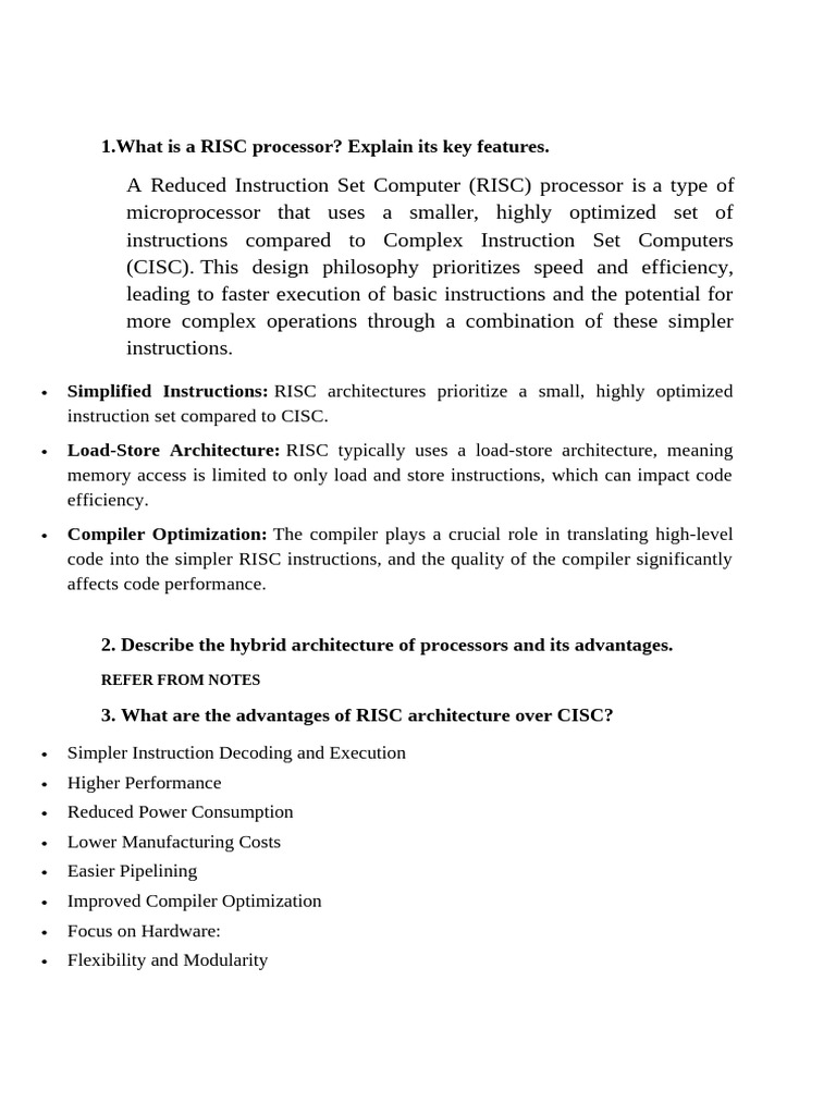 U 5 Part B With Some Part C | PDF | Central Processing Unit ...