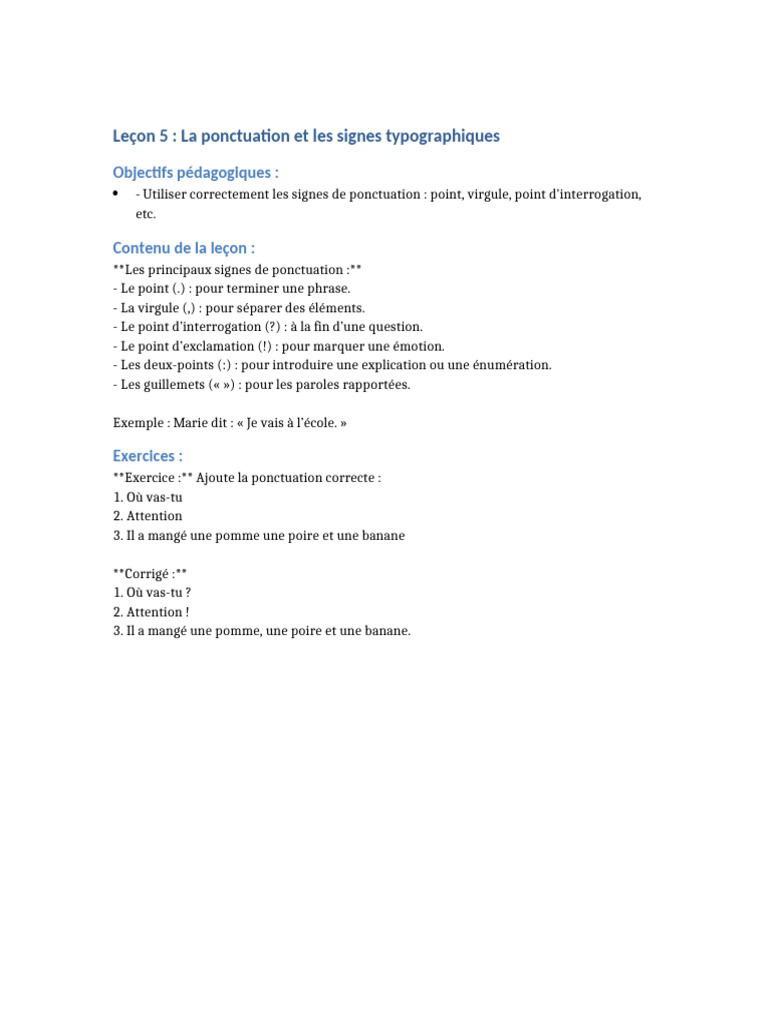 Signes typographiques et ponctuation | PDF