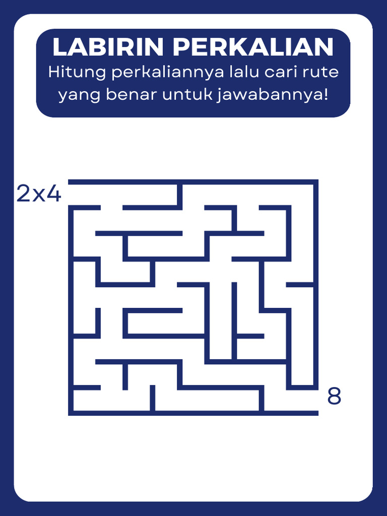 Labirin Perkalian Kelas 3 SD | PDF
