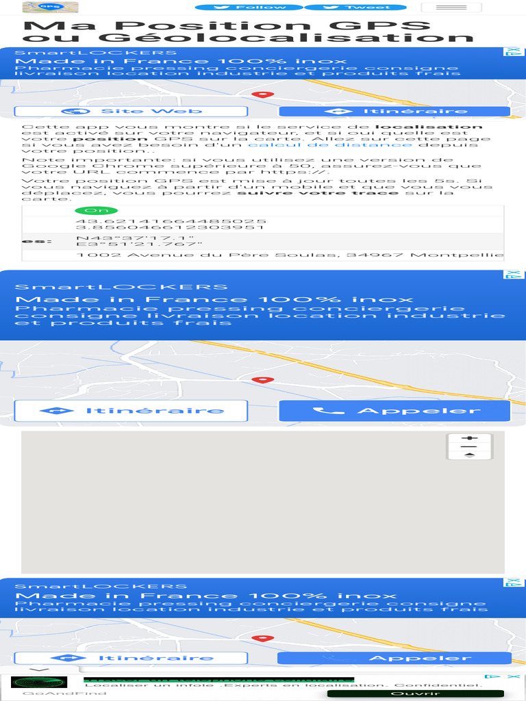 Ma Position Actuelle - Ma Localisation GPS | PDF