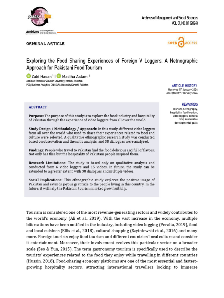 Exploring The Food Sharing Experiences of Foreign V Loggers A ...