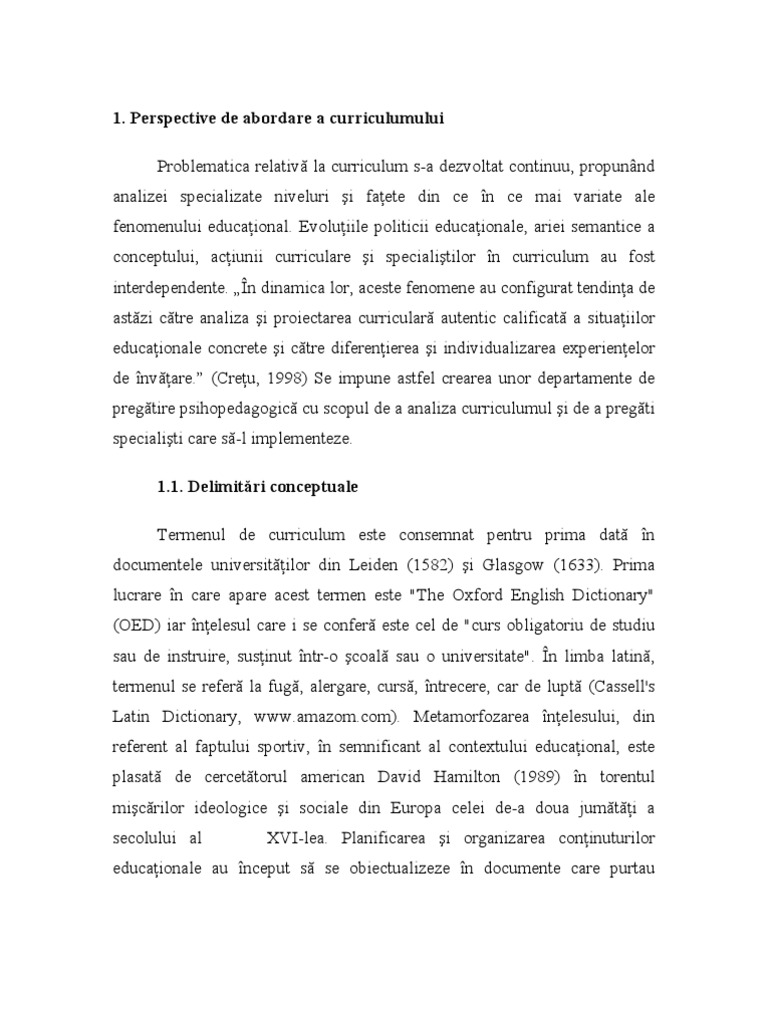 Introduce Re in Teoria Curriculumului | PDF