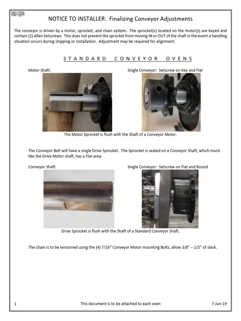Conveyor Chain Installation Guide | PDF | Manufactured Goods | Vehicles