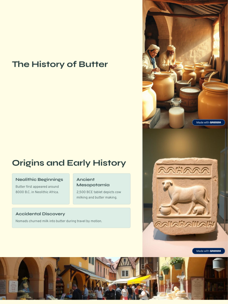 Origins and History of Butter | PDF | Butter | Asian Cuisine
