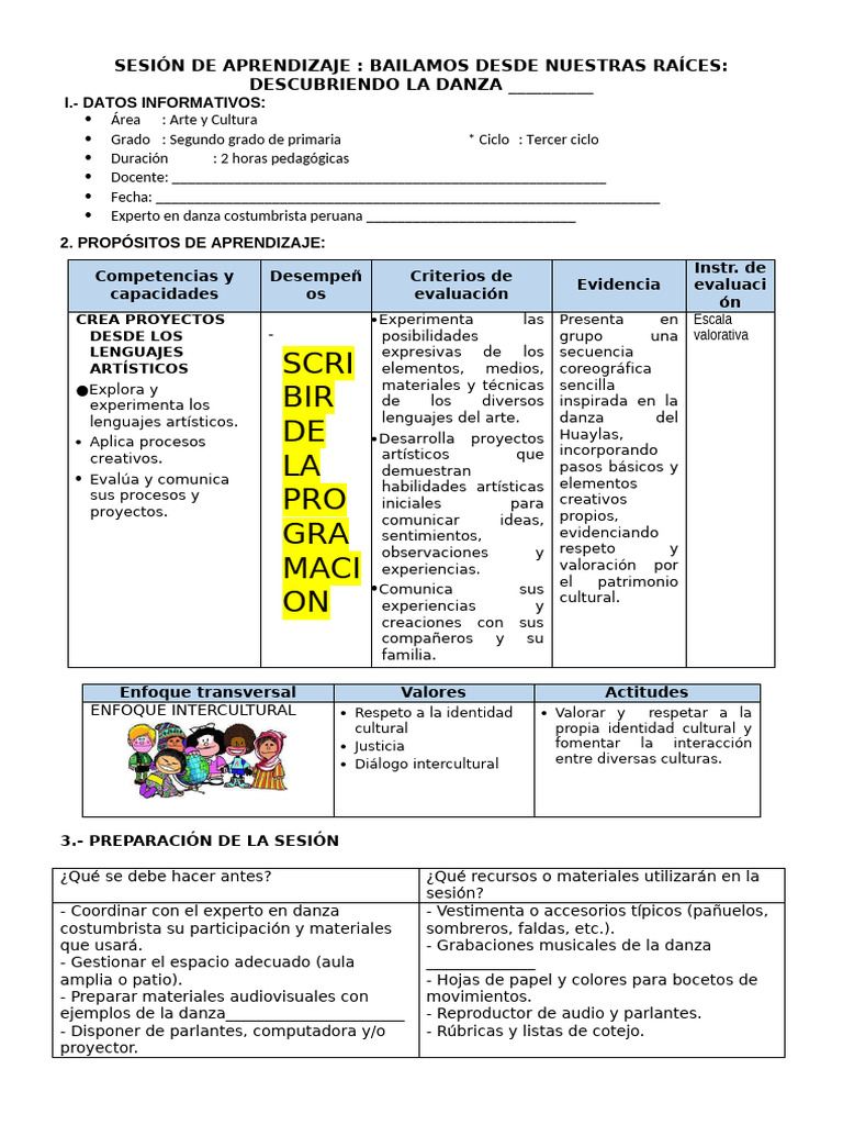 Danza Costumbrista en Educación Primaria | PDF | Bailes | Aprendizaje
