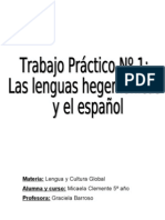 Las Lenguas Hegemónicas y El Español 2012