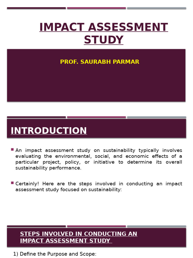 Sustainability Impact Assessment Steps | PDF | Sustainability | Natural ...