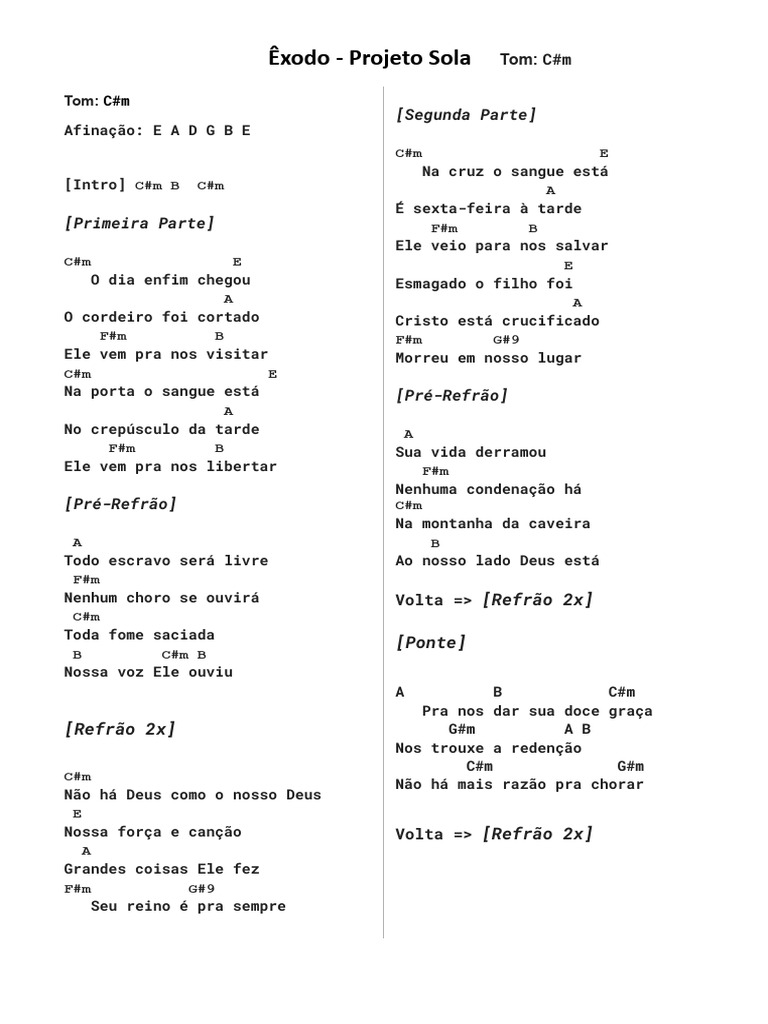 Letra da Música 