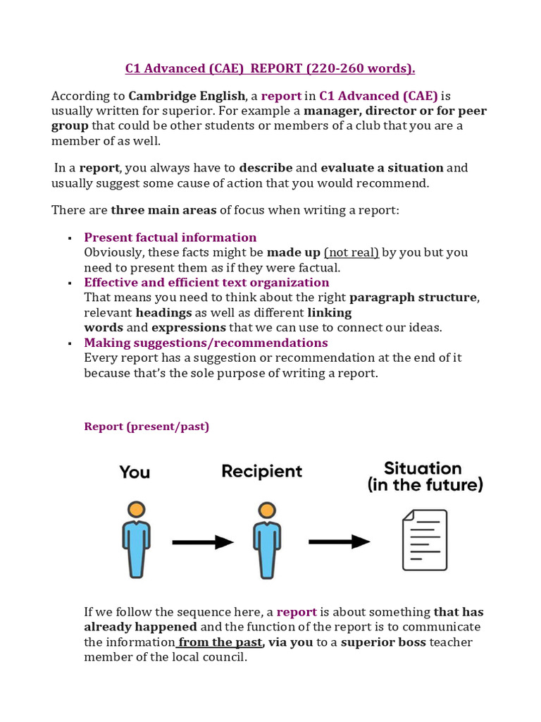C1 Advanced CAE Report Writing Guide | PDF | Linguistic Typology ...