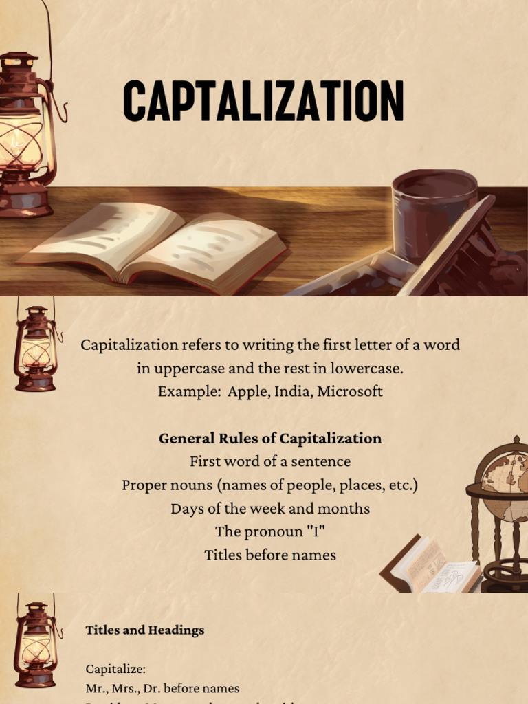 Rules of Capitalization Explained | PDF