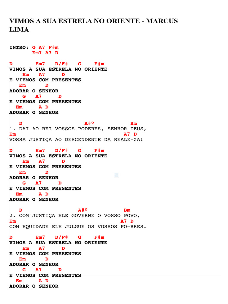 Vimos a Sua Estrela no Oriente | PDF