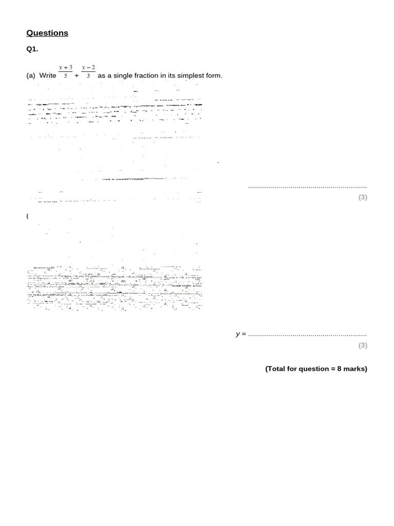 Algebra Questions and Solutions Guide | PDF | Mathematics ...