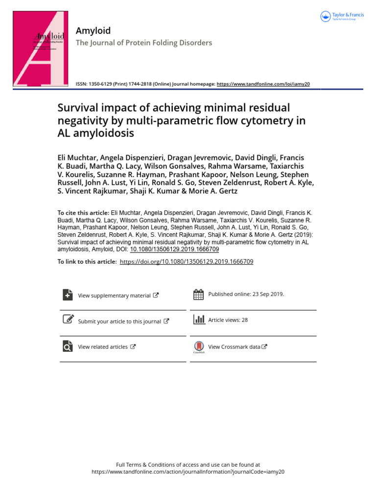 Survival Impact of Achieving Minimal Residual Negativity by Multi ...