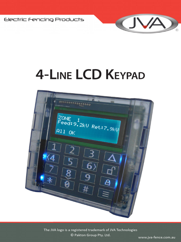 PTE0240 4-Line Keypad Manual | PDF | Menu (Computing) | Computer Monitor