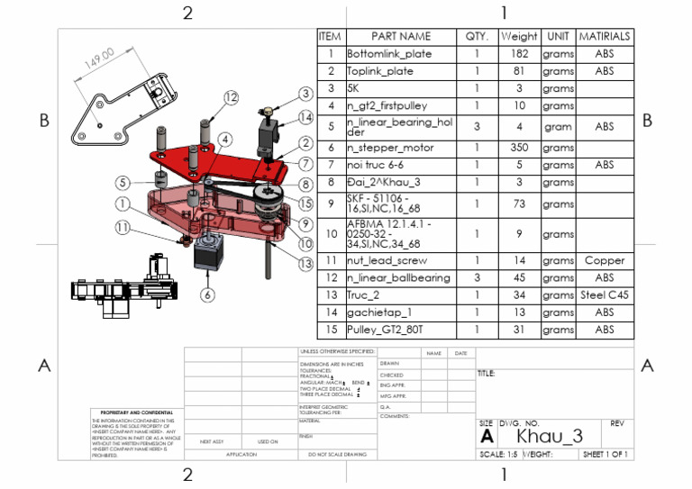 Mechanical Assembly Drawing Details | PDF