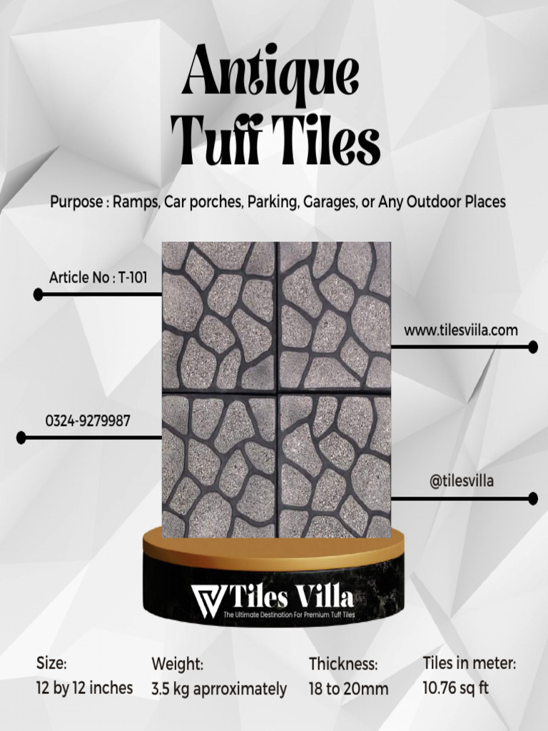 Premium Antique Tuff Tiles Overview | PDF