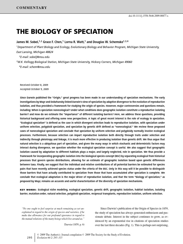 Understanding Speciation Mechanisms | PDF | Natural Selection | Species