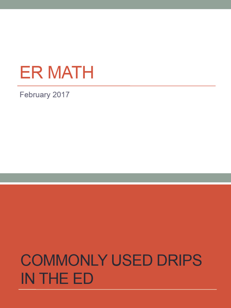 Er Math 2017 | PDF | Sepsis | Shock (Circulatory)