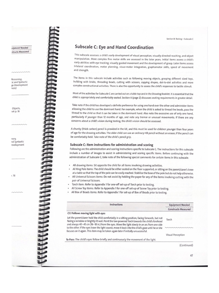Griffiths - Subscale C | PDF