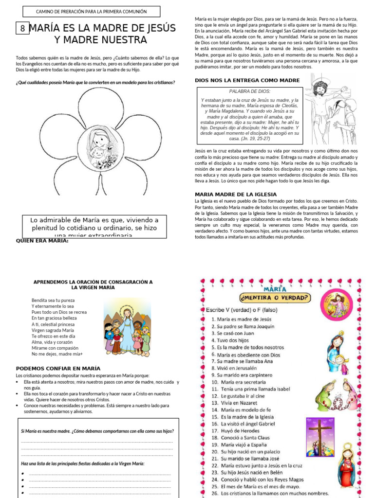 María: Madre de Jesús y de la Iglesia | PDF | María, madre de Jesús | Jesús
