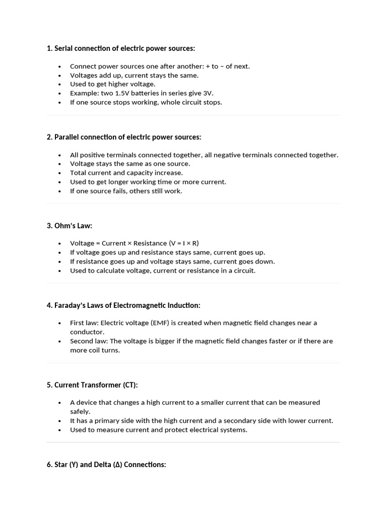 Electrical Systems and Maintenance Guide | PDF | Voltage | Electric Current
