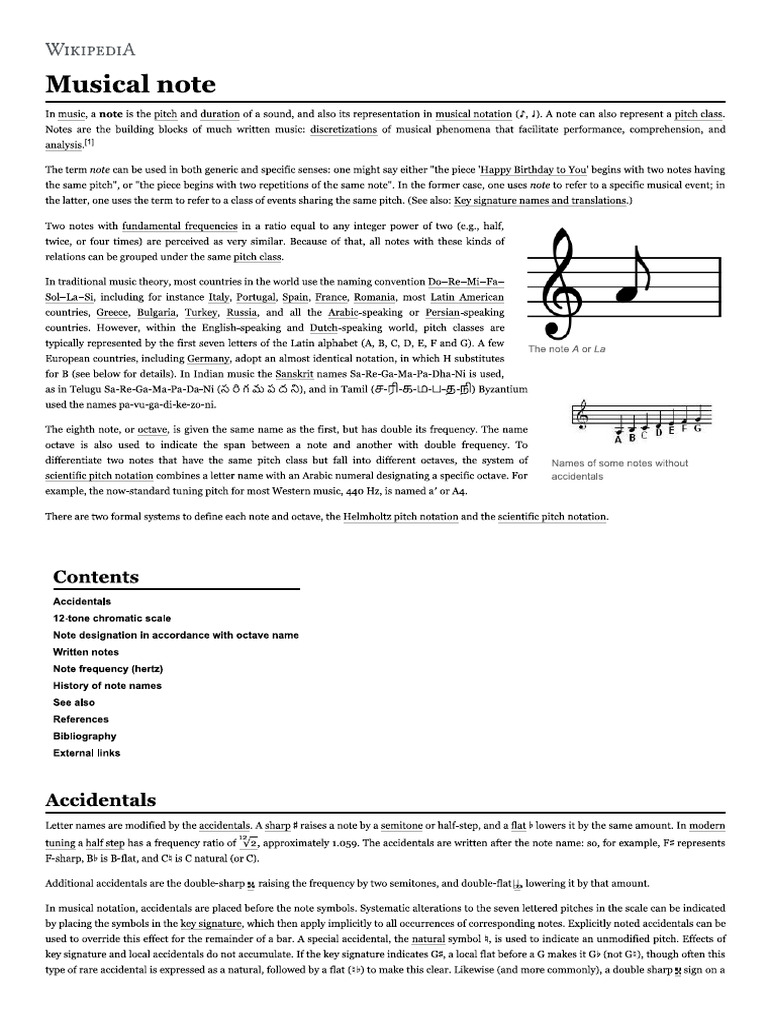 Musical notes | PDF