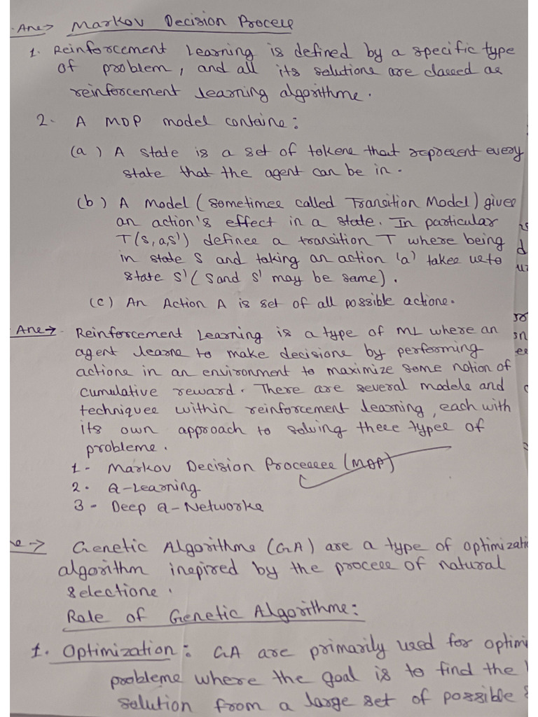 Markov Decision Process | PDF