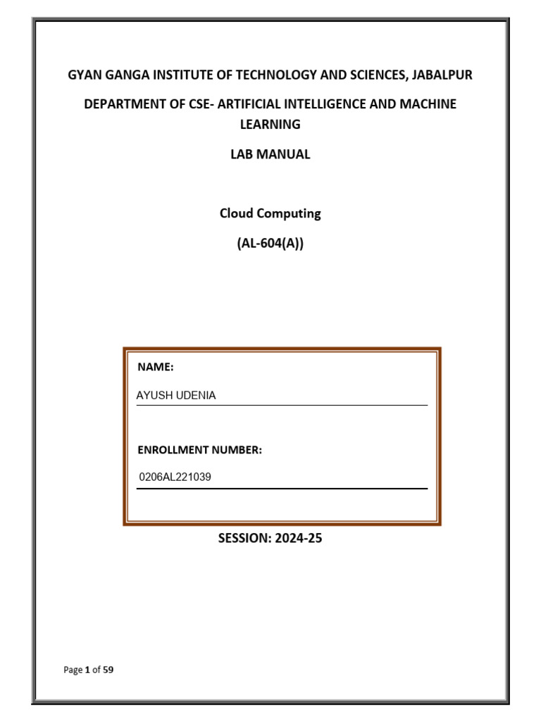 AWS Cloud Computing Lab Manual | PDF | World Wide Web | Internet & Web