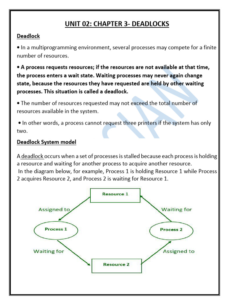 U2 c3 Os Sbm-Deadlocks | PDF | Process (Computing) | Concurrency ...