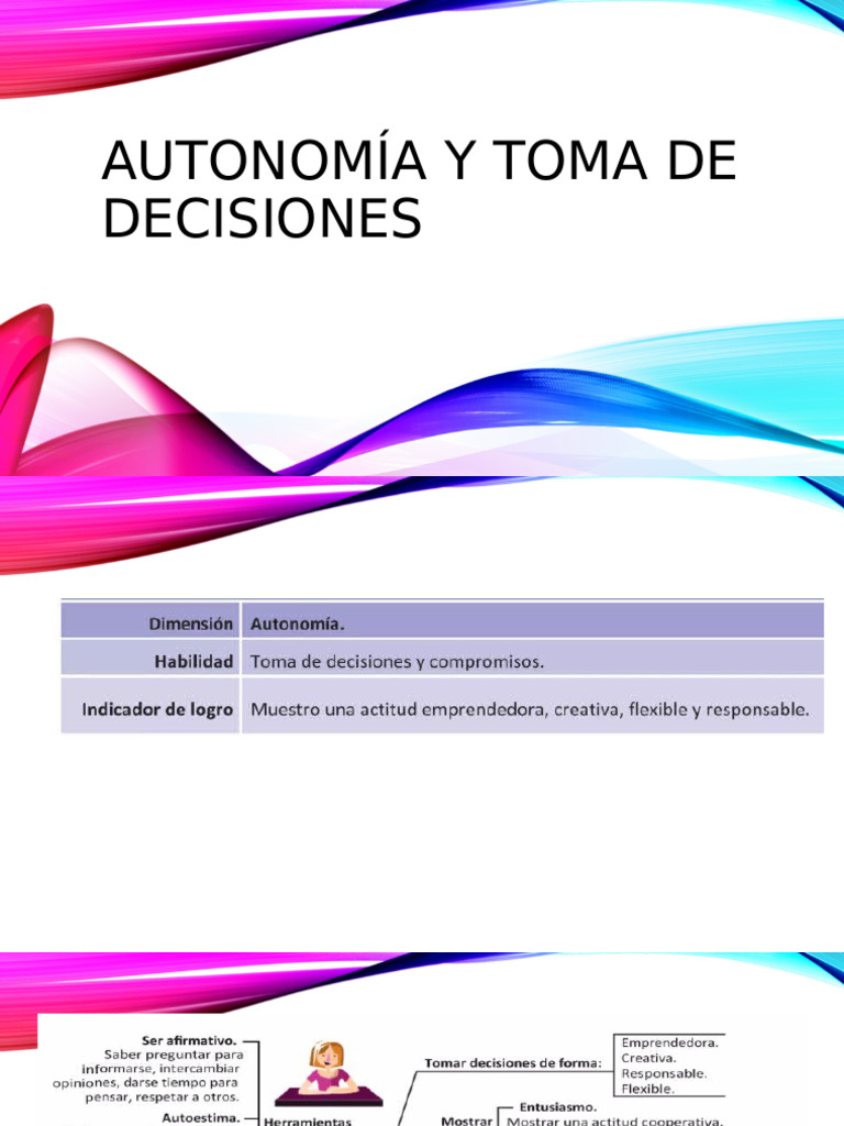 Autonomía y Toma de Decisiones | PDF