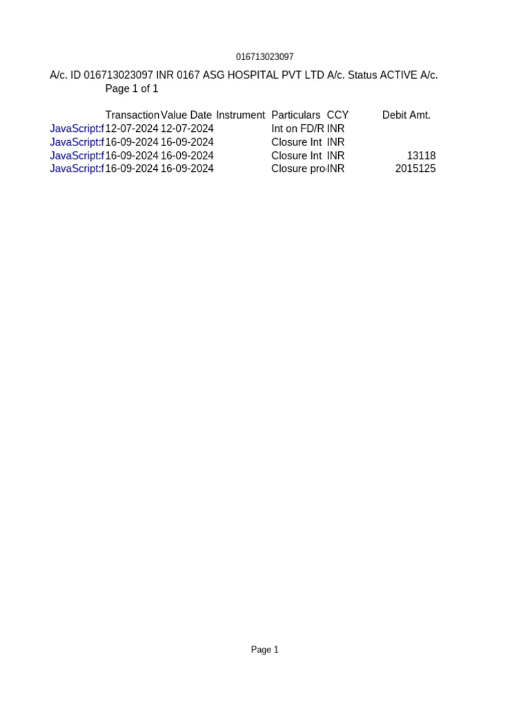 Asg FD Statement08!10!24 Icici | PDF | Debits And Credits | Computer ...