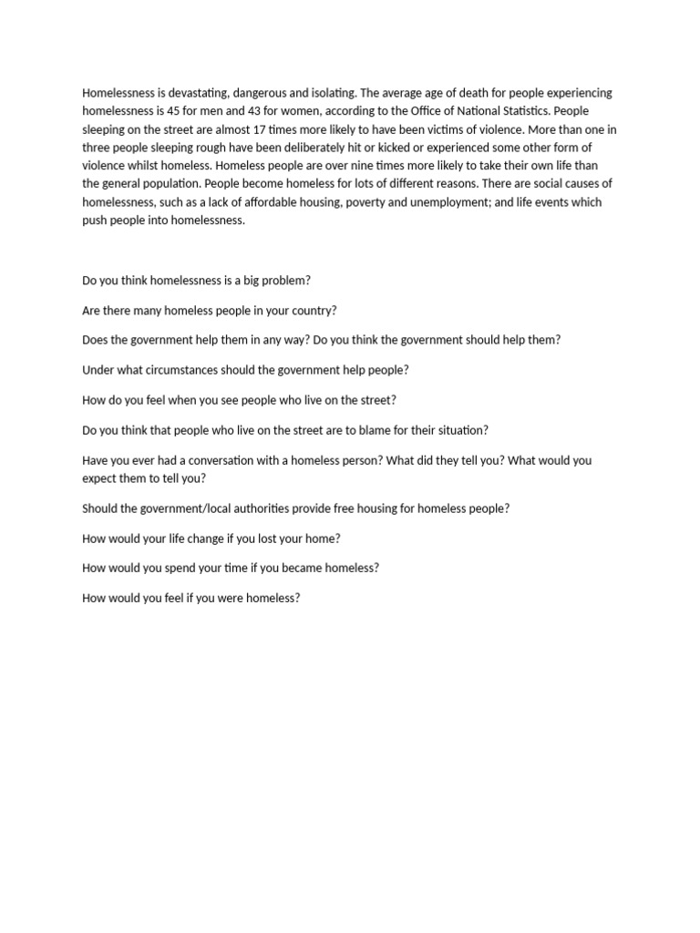 Homelessness | PDF