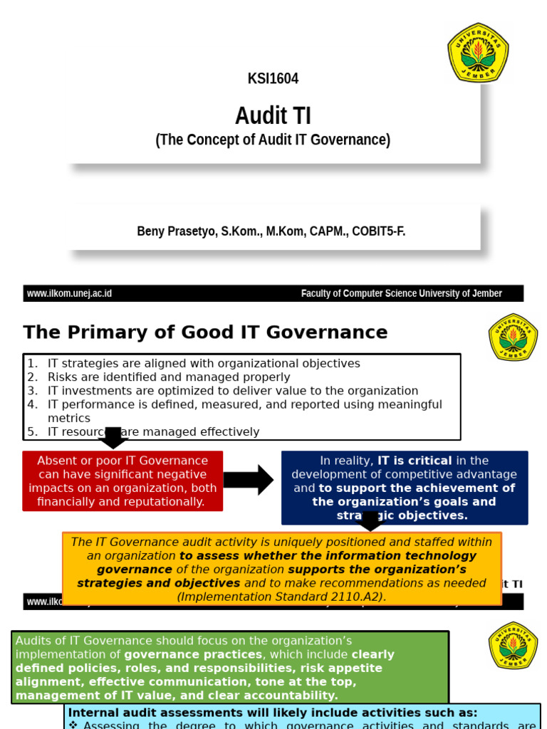 Audit Tata Kelola TI dengan COBIT 5 | PDF