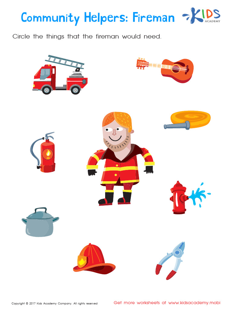 1preschool Fireman Worksheet Pdf